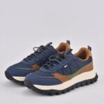 TOMMY HILFIGER LOW CUT LACE UP Y264/BLUE/COGNAC – Image 2