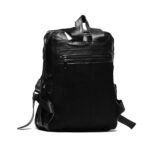 Sac à dos en cuir noir – Image 2