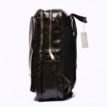 Sac à dos en cuir marron noirci avec multiples compartiments – Image 2