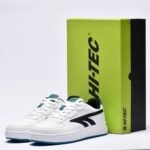 HI TEC VARSITY COURT WHITE BLACK DEEP LAKE